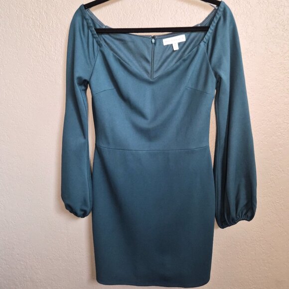 Dress the Population Esperanza Emerald Green Off the Shoulder Dress NWOT - Picture 1 of 6